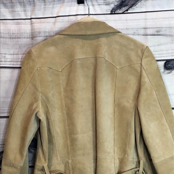 Aldo Genuine leather Suede Beige trench coat - Picture 15 of 17